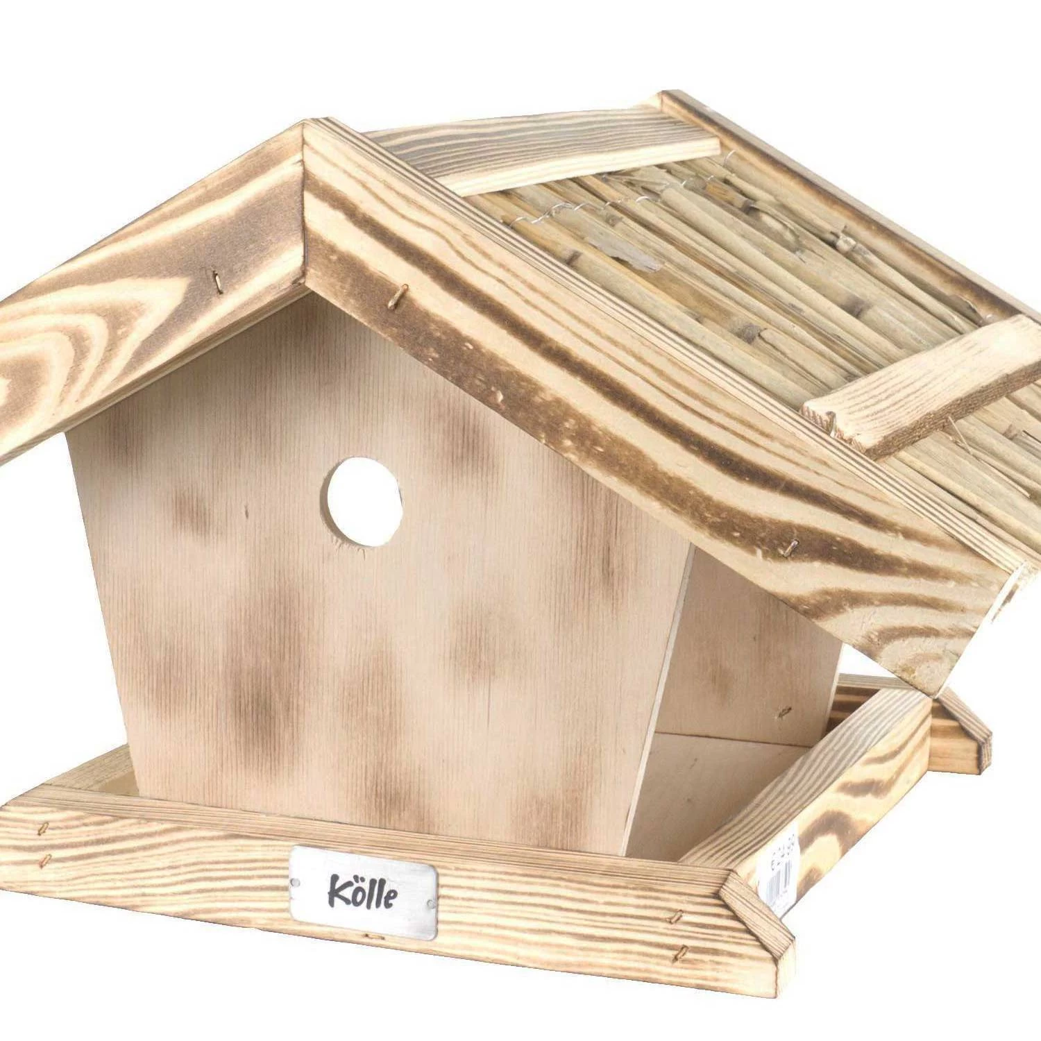 Kölle Vogelfutterhaus Aus Kiefernholz, Mit Strohdach, Ca. 30 X 38 Cm 2 Kölle Vogelfutterhaus Aus Kiefernholz, Mit Strohdach, Ca. 30 X 38 Cm – Bild 2