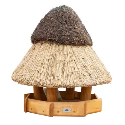 Kölle Vogelhaus „Hamburg“ Mit Reetdach, Achteckig, Kiefer-braun, Ca. 65 X 57 X 57 Cm