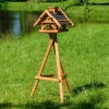 Vogelhaus Inkl. Ständer, Holz, Bernstein, 39 X 38 X 33 Cm