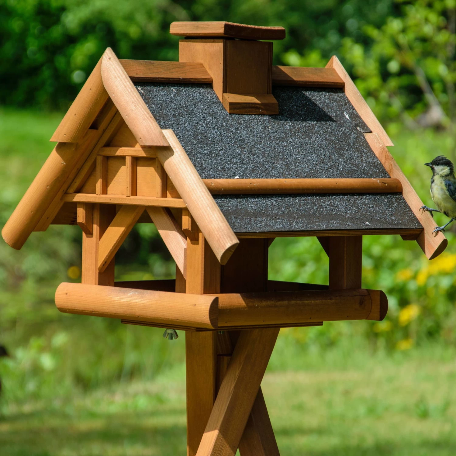 Vogelhaus Inkl. Ständer, Holz, Bernstein, 39 X 38 X 33 Cm 2 Vogelhaus Inkl. Ständer, Holz, Bernstein, 39 X 38 X 33 Cm – Bild 2