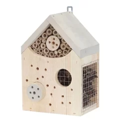 Insektenhotel, Kieferholz, Natur, Geflammt, 18 X 15 X 27 Cm