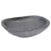 Vogeltränke 'Fluss-Stein', Grau, Naturstein, 8 X 30 X 25 Cm