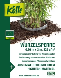 Kölle Wurzelsperre Für Bambus 0,7 X 3 M -Gartenserien Geschäft 0910301207 Koelle Wurzelsperre Bambus 0 7x3m 5 50026