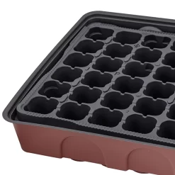 Anzuchtgewächshaus Mit Deckel & Topfplatte, 72 Töpfe Gelocht, Bordeaux -Gartenserien Geschäft 0910301388 H36076 3 96182