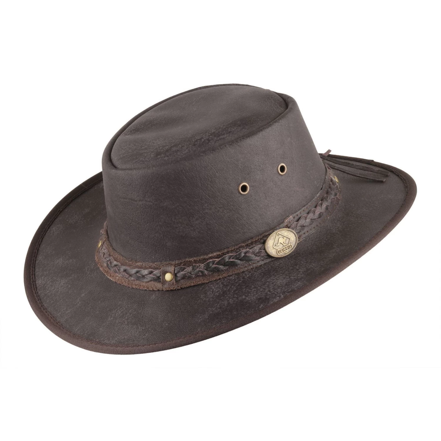 Hut 'Springbrook', Braun, 100% Rindsleder 1 Hut 'Springbrook', Braun, 100% Rindsleder