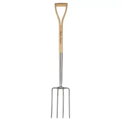 Spatengabel, Edelstahl, Eschenholz