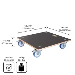 Multi Roller Maxi GRIP, 300 Kg Tragkraft, Holz, Ca. 58 X 58 X 15 Cm -Gartenserien Geschäft 0920600405 multi roller maxi grip eckig 4 116647