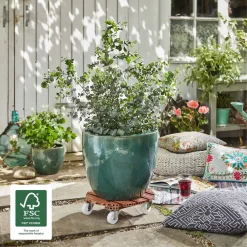 Multi Roller WPC, 150 Kg Tragkraft, Ca. 39 X 39 X 11 Cm -Gartenserien Geschäft 0920600467 multi roller wpc terracotta 3 116653