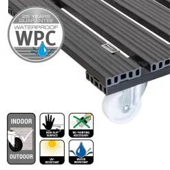 Multi Roller WPC, 120 Kg Tragkraft, Ca. 39 X 39 X 11 Cm -Gartenserien Geschäft 0920600470 multi roller wpc anthrazit 5 116657