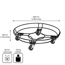 Multi Roller GH 0934, Tragkraft 100 Kg, Schwarz, Ca. 10 X 38 X 38 Cm 11 Multi Roller GH 0934, Tragkraft 100 Kg, Schwarz, Ca. 10 X 38 X 38 Cm -Gartenserien Geschäft 0920600510 multi roller stahl schwarz 4 116707
