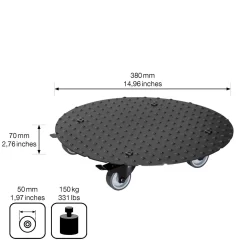 Pflanzenroller 'Alaska', Tragkraft 150 Kg, Anthrazit, Alu, 7 X 38 X 38 Cm -Gartenserien Geschäft 0920600519 pflanzenroller alaska 4 116736