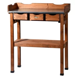 Pflanztisch, Natur, Kiefernholz, 78 X 38 X H91 Cm -Gartenserien Geschäft 0940700263 Pflanztisch mit Schubladen 1 118913