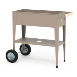 Hochbeet-Trolley Mit Rädern, Taupe, Metall, 75 X 35 X 80 Cm, 47 L 12 Hochbeet-Trolley Mit Rädern, Taupe, Metall, 75 X 35 X 80 Cm, 47 L -Gartenserien Geschäft 0980250143 Urban Garden Trolly auf Raedern taupe 1 84522
