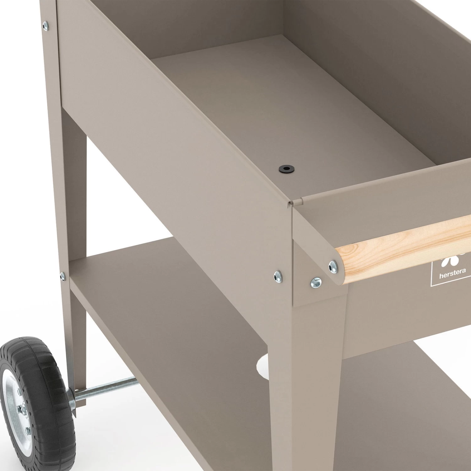 Hochbeet-Trolley Mit Rädern, Taupe, Metall, 75 X 35 X 80 Cm, 47 L 8 Hochbeet-Trolley Mit Rädern, Taupe, Metall, 75 X 35 X 80 Cm, 47 L – Bild 8