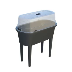 Hochbeet Mit Deckel, Anthrazit, L80 X B40 X H83 Cm -Gartenserien Geschäft 0980250146 Hochbeet mit Beinen und Deckel anthrazit 2 88863