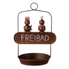 Eisen-Vogelbad 'Freibad', Rost, 28 X 21,5 X H 39,5 Cm