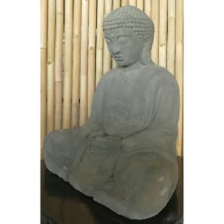 Buddha-Statue, Trockensteinguss, 53 X 40 X 65 Cm -Gartenserien Geschäft 0980306821 buddha aus trockensteinguss 2 123368