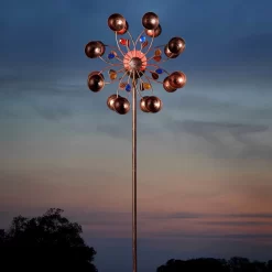 Solarwindrad Venti, Integrierte Solar Glaskugeln, Höhe 130 Cm -Gartenserien Geschäft 0980403912 Windrad Venti 64772