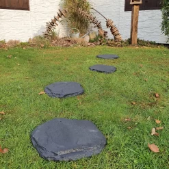 Beton-Trittstein 'Typ A', Anthrazit, In Natursteinoptik, 42 X 37 X 3 Cm -Gartenserien Geschäft 0990100376 Koelle Beton Trittstein Typ A in Natursteinoptik anthrazit 1 79085 1