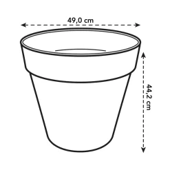 Elho Pflanzgefäß Loft Urban Round, Anthrazit 5 Elho Pflanzgefäß Loft Urban Round, Anthrazit -Gartenserien Geschäft 12 loft round wheels 50 brique 8711904332600