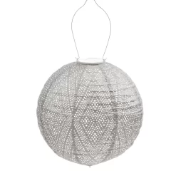Solarlaterne 'Round 30', Helltaupe, Ø 30 X 29 Cm