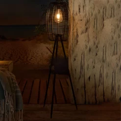 Solar-Standleuchte 'Killarney', Schwarz, Metall, Ø 20,5 X H 32 Cm -Gartenserien Geschäft 2950100705 Solar Filament LED Dreibein Killarney 4 120445