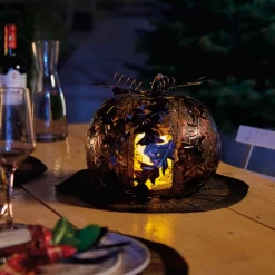 Gartenleuchte Kürbis Mit Blatt, Kupfer, Ca. 23,5 X 28 Cm 5 Gartenleuchte Kürbis Mit Blatt, Kupfer, Ca. 23,5 X 28 Cm -Gartenserien Geschäft 2950200261 Kuerbis mit Blatt 3 90116