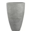 Pflanzgefäß "Jasmin" Grau, In Rillenoptik, Ø 40 Cm, Höhe 60 Cm, Füllvol. 48,5 L