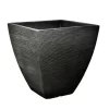 Pflanzgefäß "Luis" Anthrazit, In Rillenoptik, 40x40x42 Cm, Füllvol. 40 L