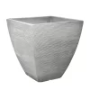Pflanzgefäß "Luis" Grau, In Rillenoptik, 40x40x42 Cm, Füllvol. 40 L