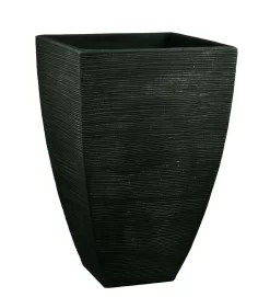 Pflanzgefäß "Mari" Anthrazit, In Rillenoptik, 40x40x60 Cm, Füllvol. 63 L