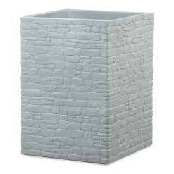 Pflanzgefäß 'Muretto High', Eckig, Stein, Grau, Kunststoff