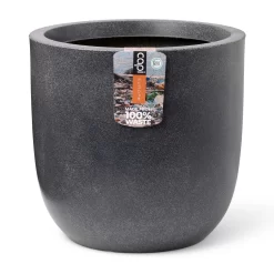 Pflanzgefäß 'Smooth', Grau, Ø 35 X H 34 Cm