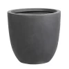 Kölle Pflanzgefäß Basic Eggli / Grafit, Frostsicher, Mit Ablaufloch
