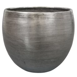 Pflanzgefäß 'Rowen', Silber, Ø 28 X H 23 Cm
