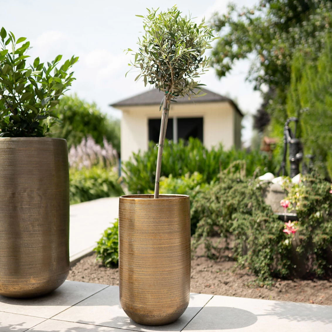 Pflanzgefäß 'Rowen', Gold, Ø 38 X H 62 Cm 5 Pflanzgefäß 'Rowen', Gold, Ø 38 X H 62 Cm – Bild 5