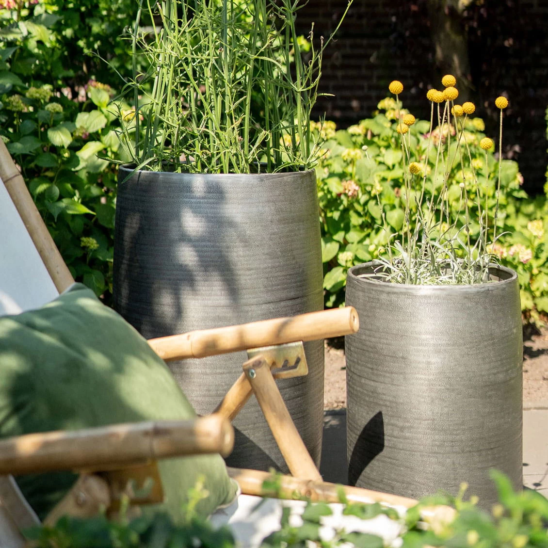 Pflanzgefäß 'Rowen', Silber, Ø 31 X H 55 Cm 5 Pflanzgefäß 'Rowen', Silber, Ø 31 X H 55 Cm – Bild 5