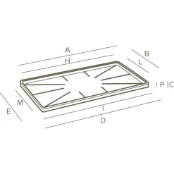 Euro 3 Plast Untersetzer "Millerighe" Terra, 60 Cm -Gartenserien Geschäft 3220100127 Untersetzer Millerighe technische Zeichnung 111256