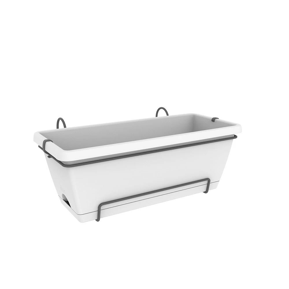 Elho Blumenkasten Barcelona XL 55 All In 1 Weiß, Ca. 55x32x22,7 Cm, Erdvol. 18 L 1 Elho Blumenkasten Barcelona XL 55 All In 1 Weiß, Ca. 55x32x22,7 Cm, Erdvol. 18 L