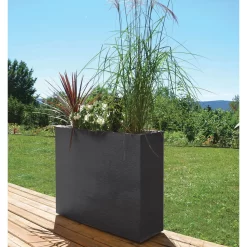 Pflanzkasten Graphit Crunch High, Anthrazit, Wasserdicht, Doppelwandig -Gartenserien Geschäft 3230101031 Pflanzkasten Graphit Crunch High anthrazit L99 5xB29 5xH78 5cm 63l 3 59181