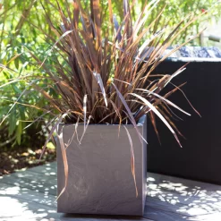 Pflanztrog 'Volcania Dado', Anthrazit, L 39,5 X B 39,5 X H 43,5 Cm -Gartenserien Geschäft 3230101084 Pflanztrog Volcania Dado anthrazit 39x39xH43cm 31Ltr6 75428