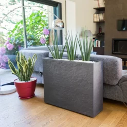 Pflanzkasten 'Volcania Crunch High', Anthrazit, Kunststoff -Gartenserien Geschäft 3230101089 Pflanzkasten Volcania Crunch High anthrazit L99xB29xH78cm 63l2 75442