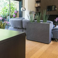 Pflanzkasten 'Volcania Crunch High', Anthrazit, Kunststoff -Gartenserien Geschäft 3230101089 Pflanzkasten Volcania Crunch High anthrazit L99xB29xH78cm 63l3 75441