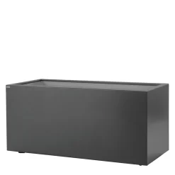 Gartensilber Pflanztrog Quader Anthrazit