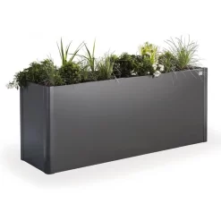 Biohort Pflanzbeet "Belvedere", Verzinktes Stahlblech, Zeitloses Design, Einlegeboden -Gartenserien Geschäft 3230600061 Pflanzbeet Belvedere M dunkelgraumetallic3 65053