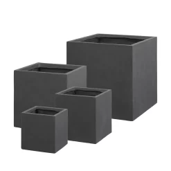 Kölle Pflanztrog "Basic Ciber" In Grafit, Aus Clayfibre, Frostsicher