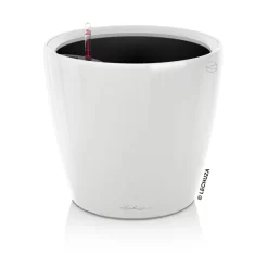 Lechuza Classico Premium 50 LS, Weiß Hochglanz, All-in-One-Set -Gartenserien Geschäft 3325100257 Classico Premium 50LS weis All in One Set D50xH47cm RGB 7594