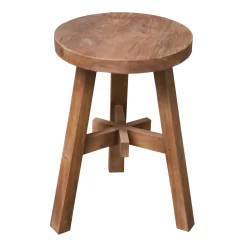 Hocker 'Iceland', Natur, Recyceltes Mindi-Holz