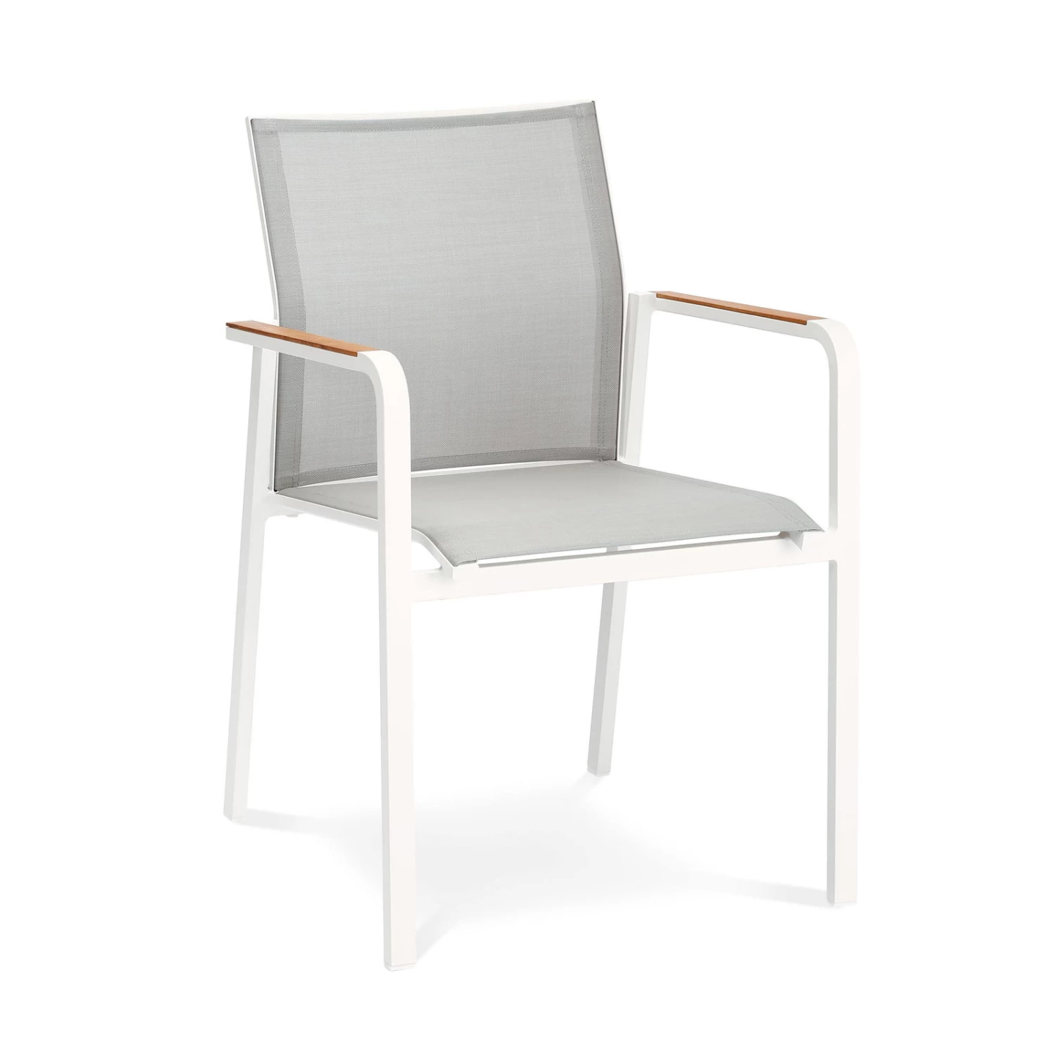 Best Stapelsessel "Paros" Mit Teak-Armlehnen, Filigran, Rostfrei, Komfortabel 1 Best Stapelsessel "Paros" Mit Teak-Armlehnen, Filigran, Rostfrei, Komfortabel