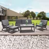 Loungeset 'Australien', 4tlg, Anthrazit